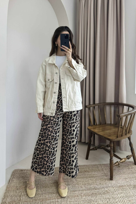 ONE COLOR SIMPLE WOMEN JACKET CREAM/KREM - 2