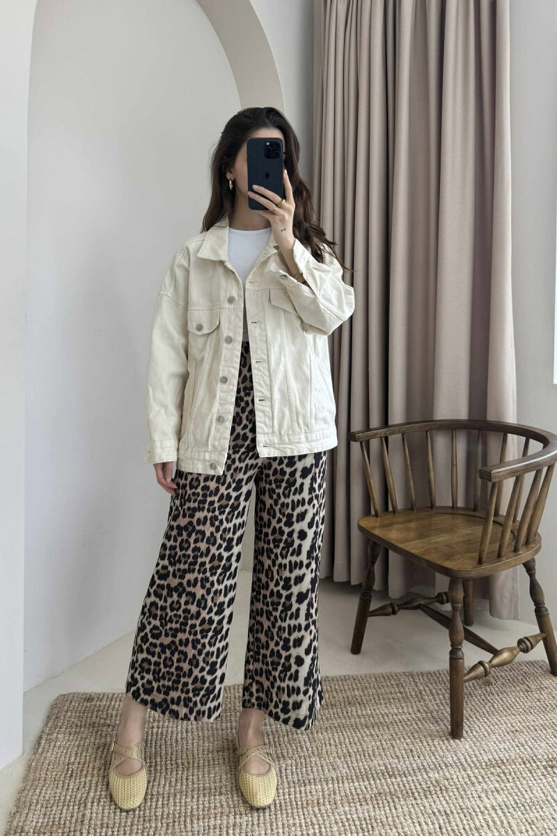 ONE COLOR SIMPLE WOMEN JACKET CREAM/KREM - 2