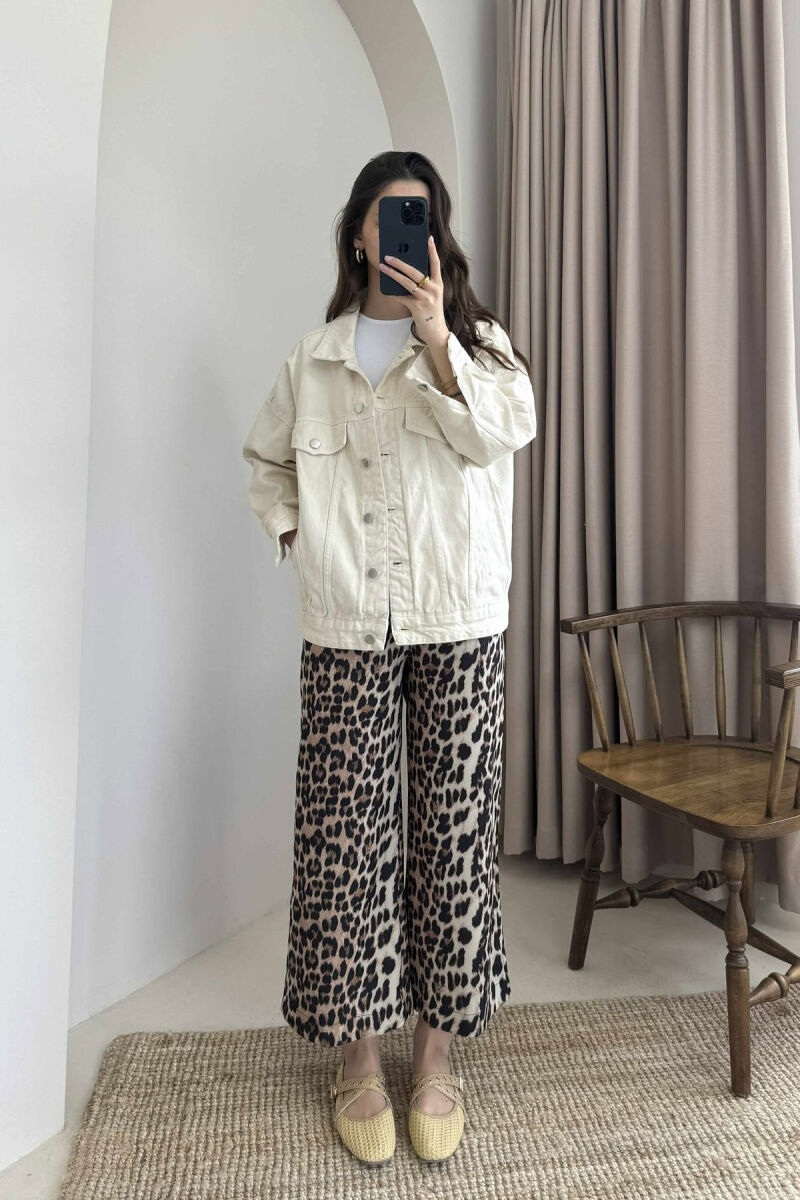 ONE COLOR SIMPLE WOMEN JACKET CREAM/KREM - 4