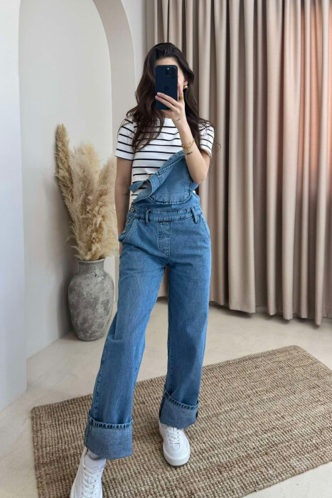 ONE COLOR DENIM WOMEN JUMPSUIT BLUE/BLU 