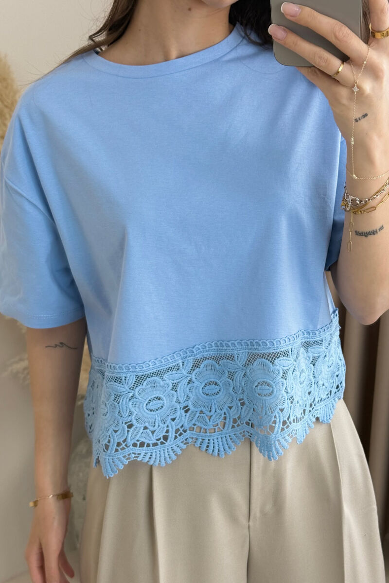 ONE COLOR DETAILS WOMEN T-SHIRT LIGHTBLUE/BZ - 2
