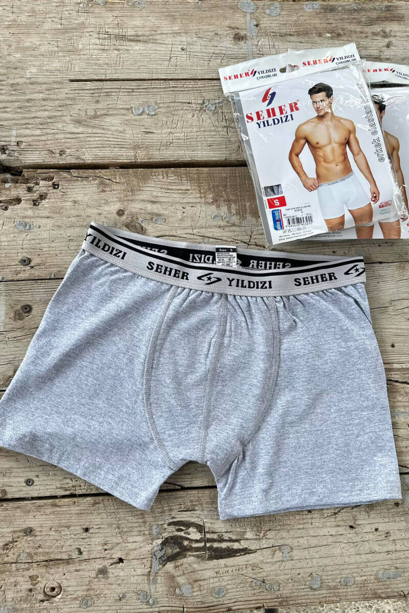 ONE COLOR ELASTAN MEN BOXES GREY/GRI - 1