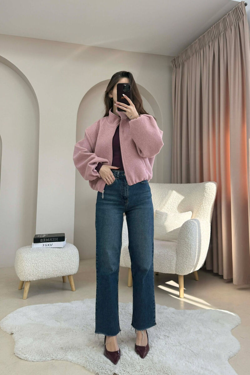 ONE COLOR ELASTIC BELT WOMAN COAT VINEGAR/UTHULL - 2