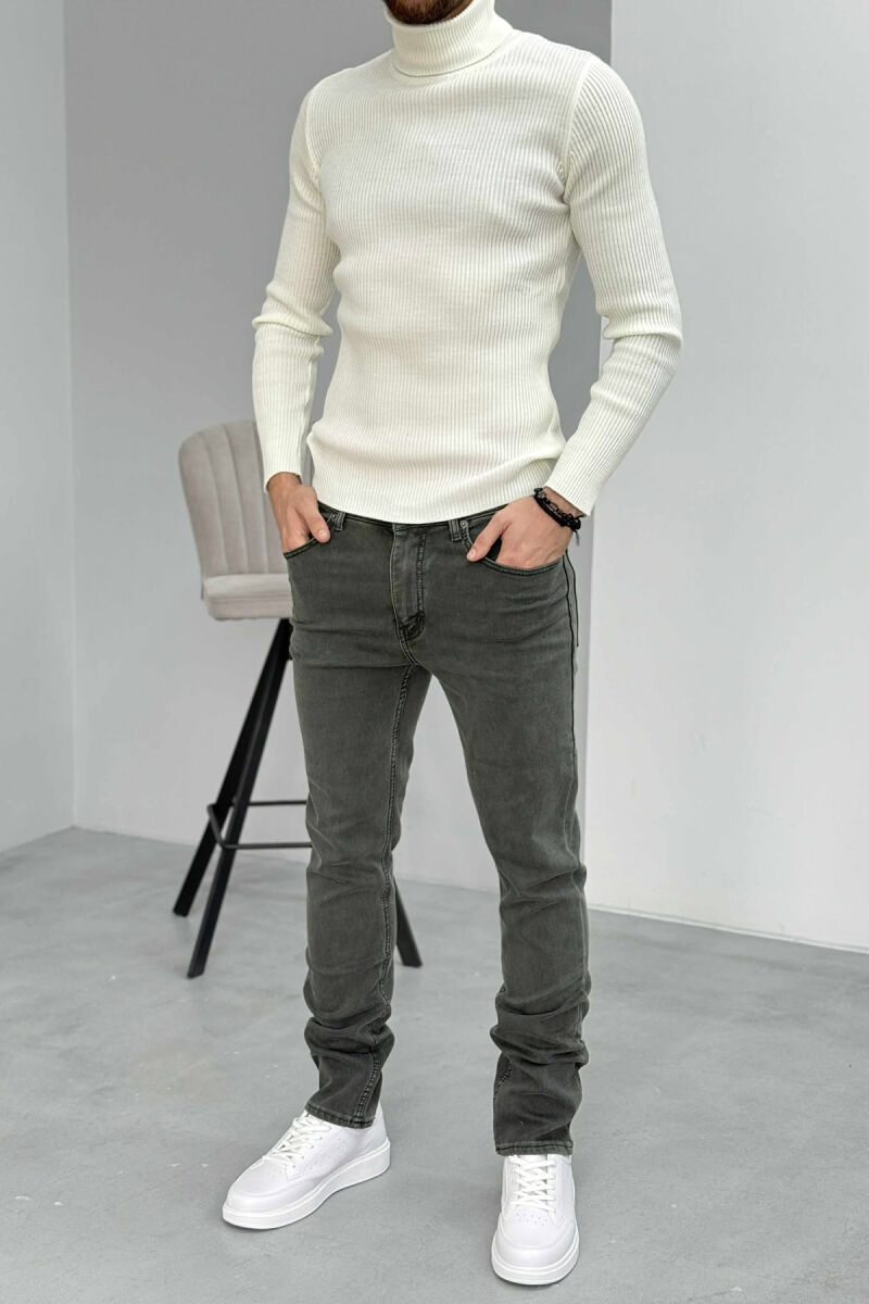 ONE COLOR ELASTIC MEN JEANS GREY/GRI - 1