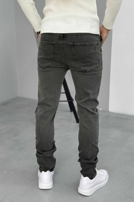 ONE COLOR ELASTIC MEN JEANS GREY/GRI - 4