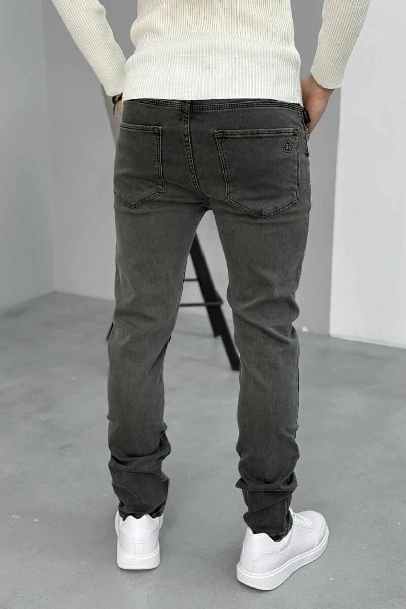 ONE COLOR ELASTIC MEN JEANS GREY/GRI - 4
