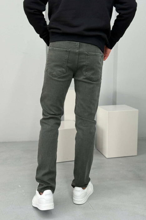 ONE COLOR ELASTIC MEN JEANS GREY/GRI - 4