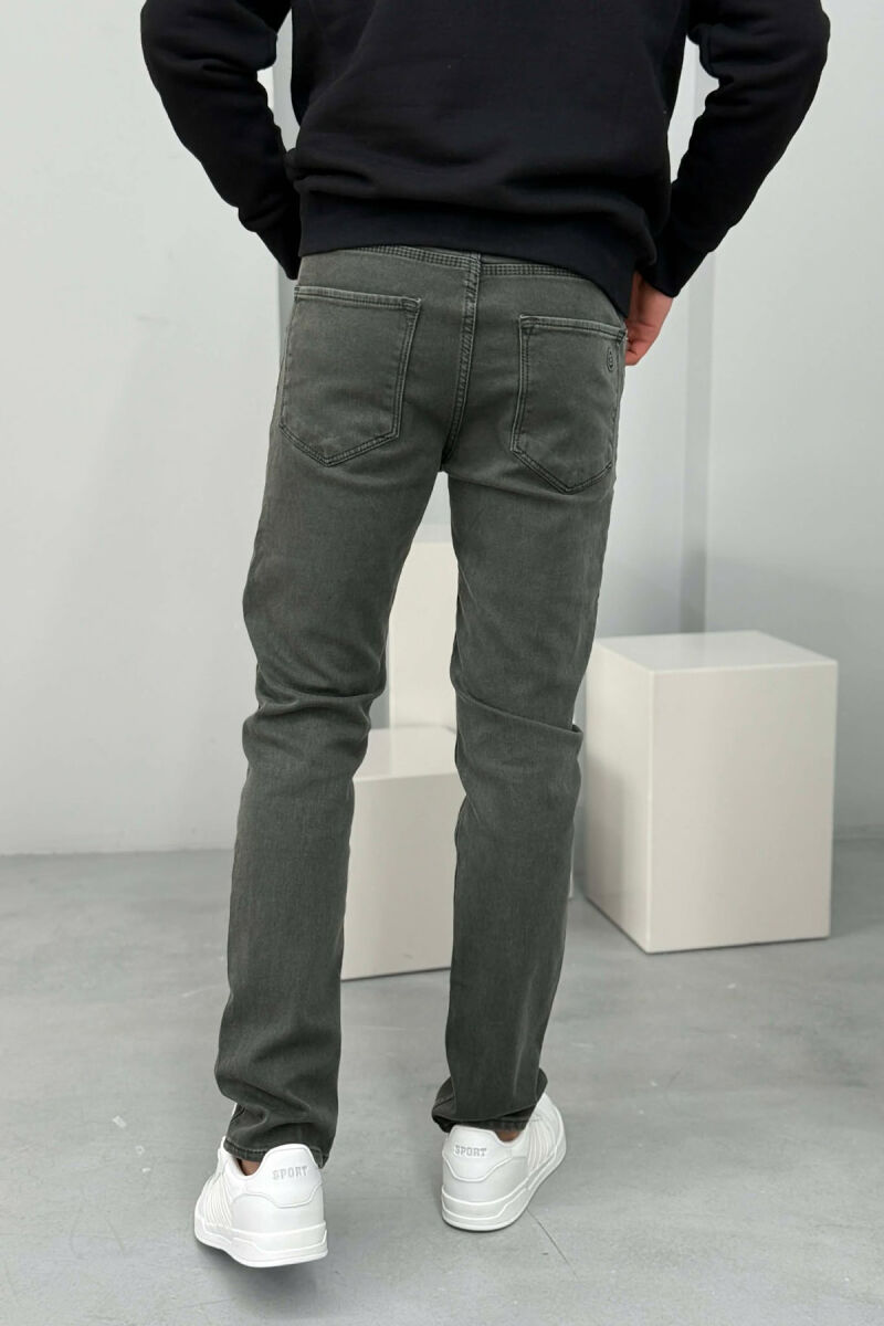 ONE COLOR ELASTIC MEN JEANS GREY/GRI - 4
