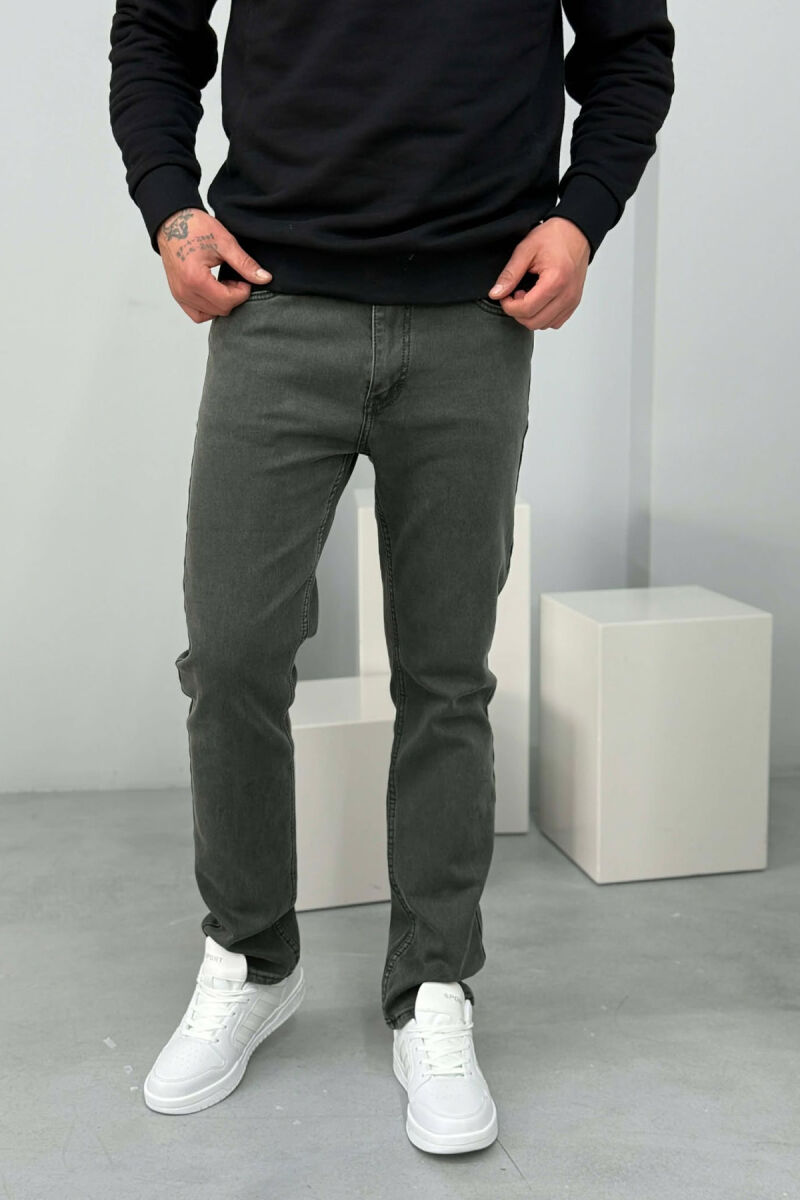 ONE COLOR ELASTIC MEN JEANS GREY/GRI - 2