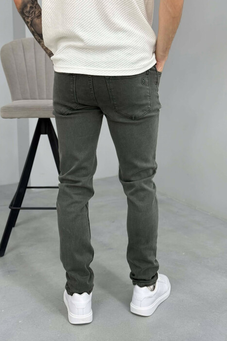 ONE COLOR ELASTIC MEN JEANS GREY/GRI - 5