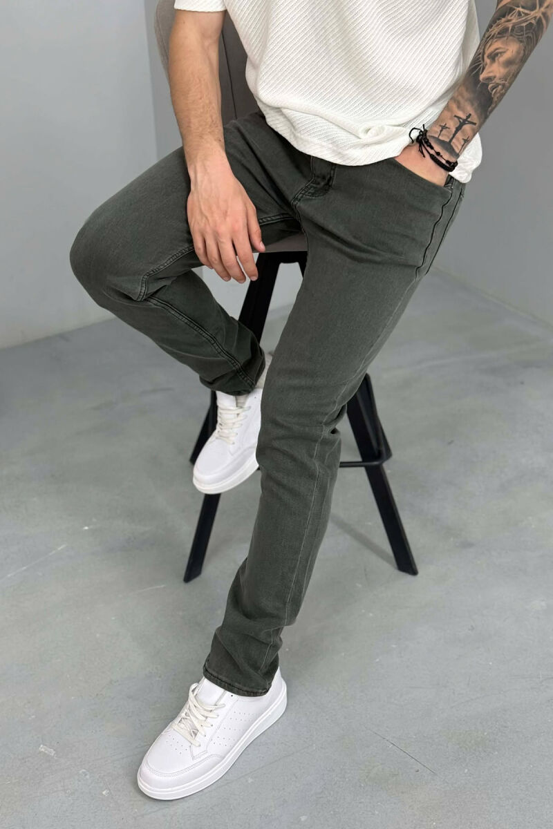ONE COLOR ELASTIC MEN JEANS GREY/GRI - 6