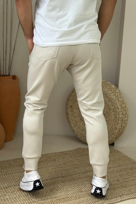 ONE COLOR ELASTIC MEN SWEATPANTS LIGHT GREY/GZ - 3