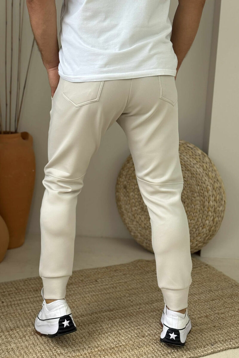 ONE COLOR ELASTIC MEN SWEATPANTS LIGHT GREY/GZ - 3