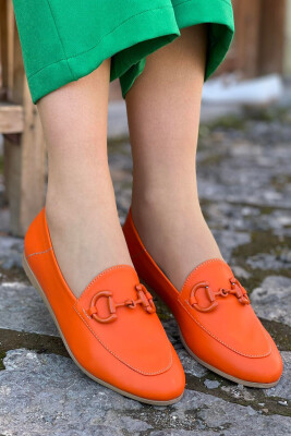 ONE COLOR FLAT WOMEN SHOES ORANGE/PORTOKALLI 