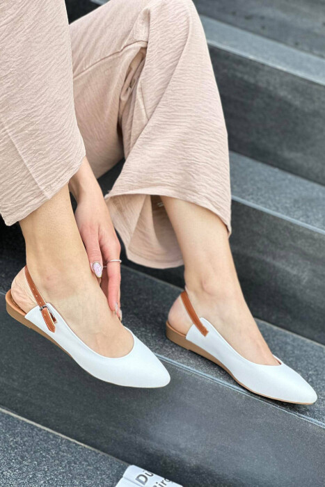 ONE COLOR FLAT WOMEN SHOES WHITE-E BARDHE - 3