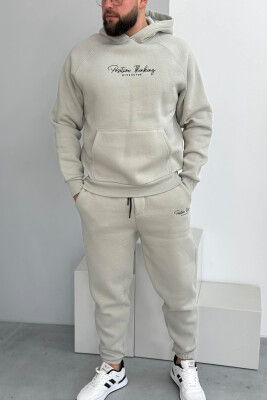 ONE COLOR FLUFFY HOODIE+JOGGERS MEN SET LIGHT GREY/GZ 