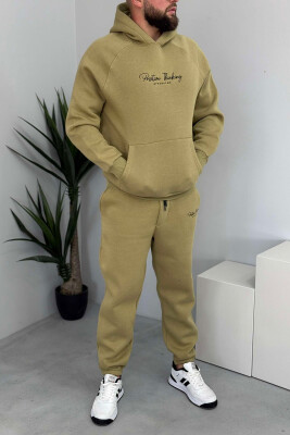 ONE COLOR FLUFFY HOODIE+JOGGERS MEN SET OLIVE/ULLI 