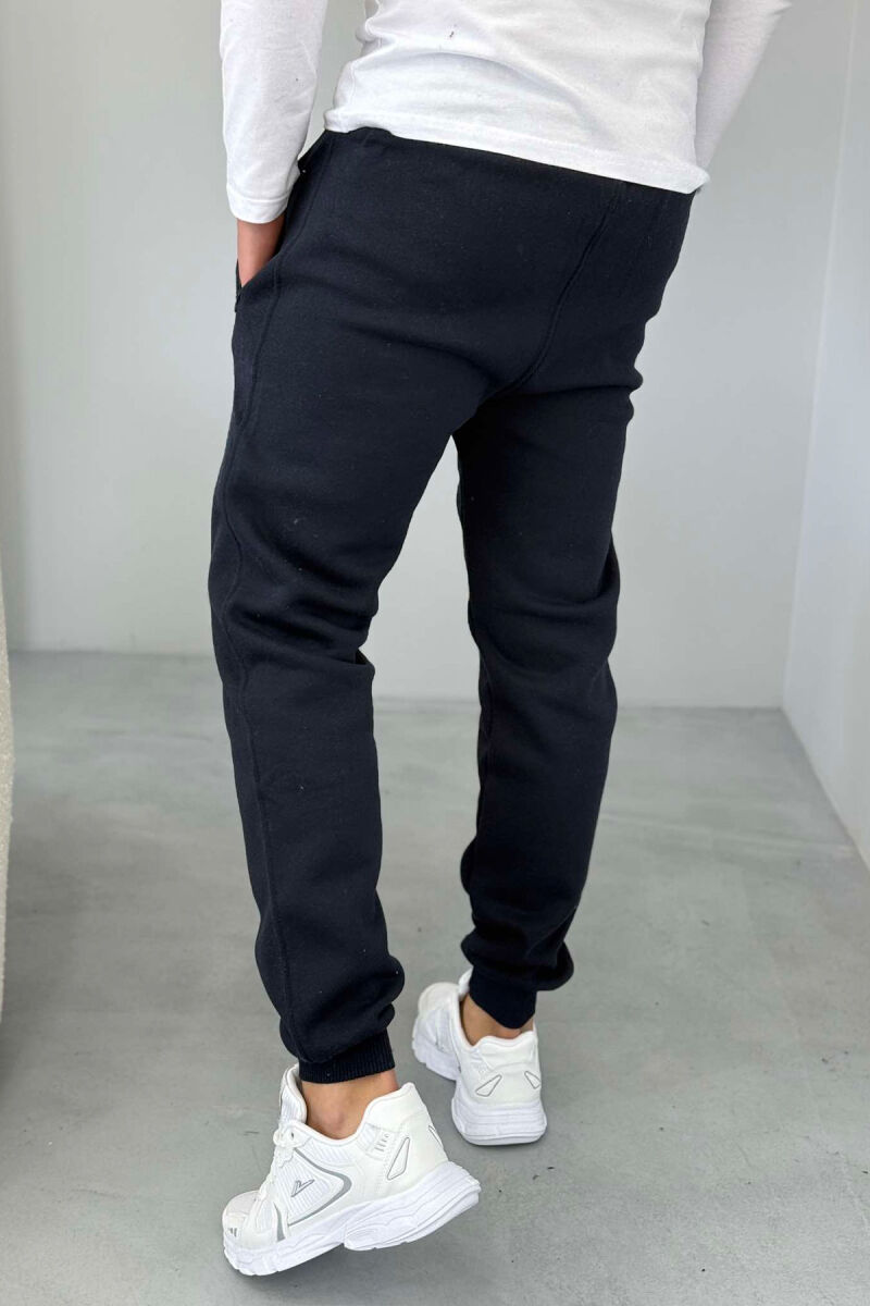 ONE COLOR FLUFFY MEN SWEATPANTS BLUE/BLU - 4