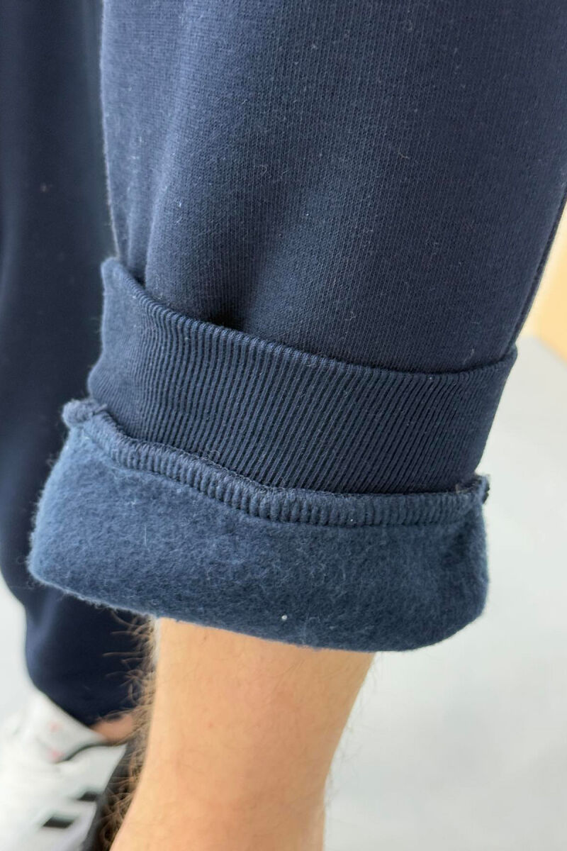 ONE COLOR FLUFFY MEN SWEATPANTS BLUE/BLU - 6