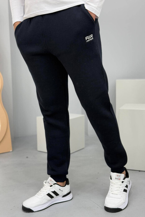 SIMPLE FLUFFY MEN SWEATPANTS IN DARK BLUE COLOR 