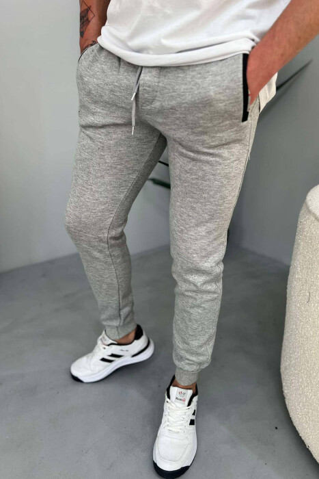 TUTA NJË NGJYRËSHE ME PUSH PËR MESHKUJ NË NGJYRËN GRI - KLAUDIO FASHION