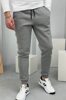 ONE COLOR FLUFFY MEN SWEATPANTS LIGHT GREY/GZ 