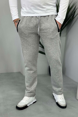 ONE COLOR FLUFFY MEN SWEATPANTS LIGHT GREY/GZ 