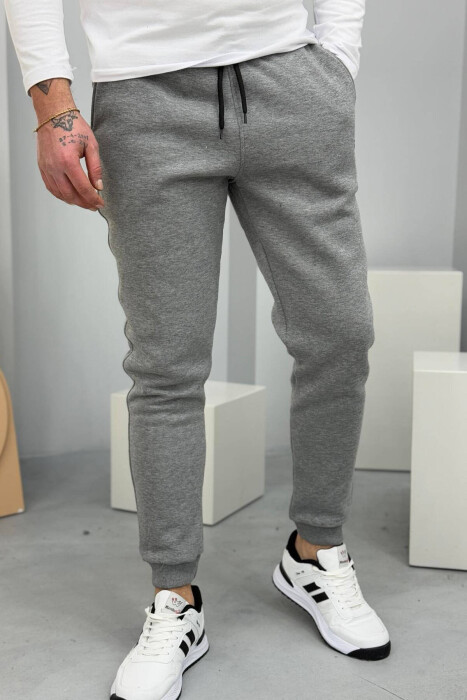 SIMPLE FLUFFY MEN SWEATPANTS IN LIGHT GREY COLOR 