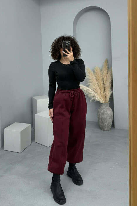 TUTA ME PUSH TE THJESHTA NJE NGJYRESHE PER FEMRA NE NGJYRE VISHNJE - KLAUDIO FASHION