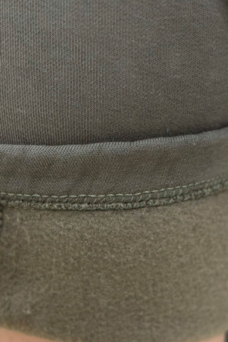 ONE COLOR FLUFFY SIMPLE WOMEN SWEATPANTS OLIVE/ULLI - 6