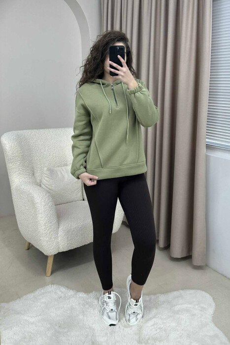 HOODIE ME PUSH PËR FEMRA NË NGJYRËN ULLI 