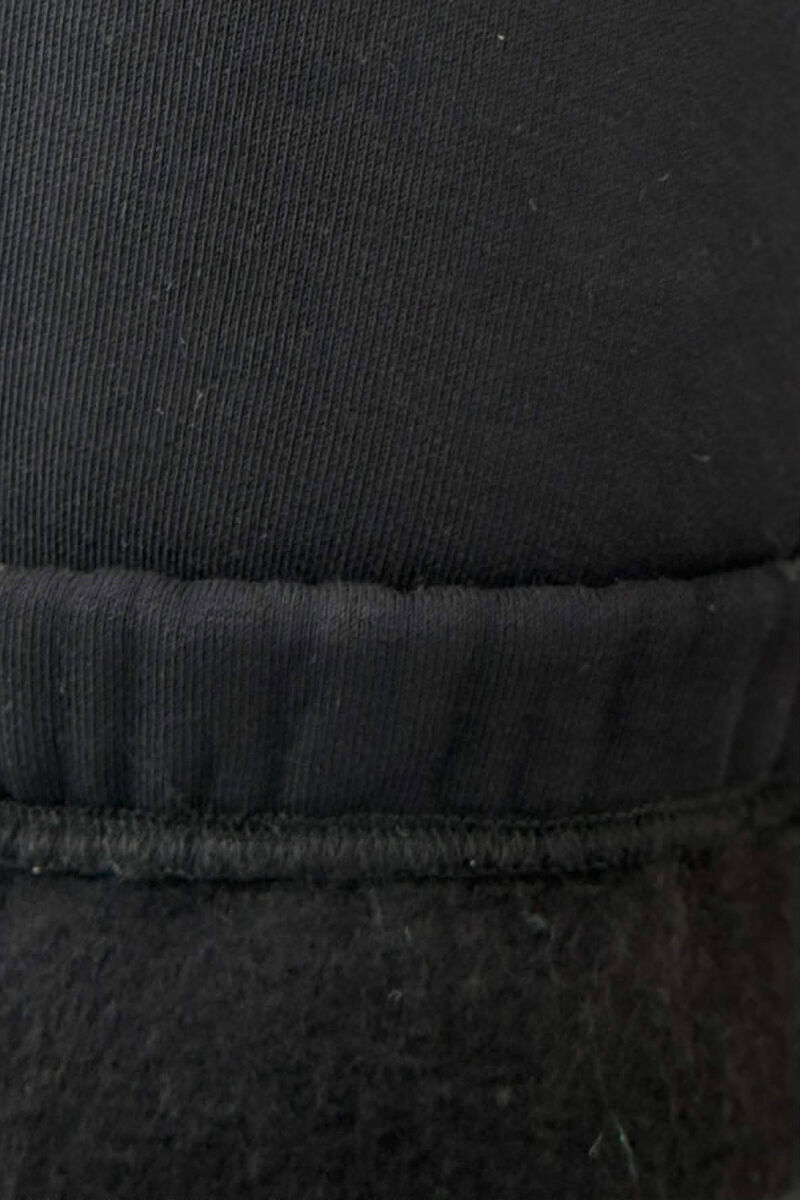 ONE COLOR FLUFFY WOMEN JOGGERS BLACK/ E ZEZE - 5