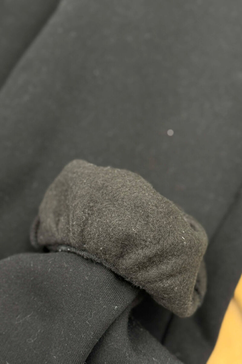 ONE COLOR FLUFFY WOMEN JOGGERS BLACK/ E ZEZE - 4