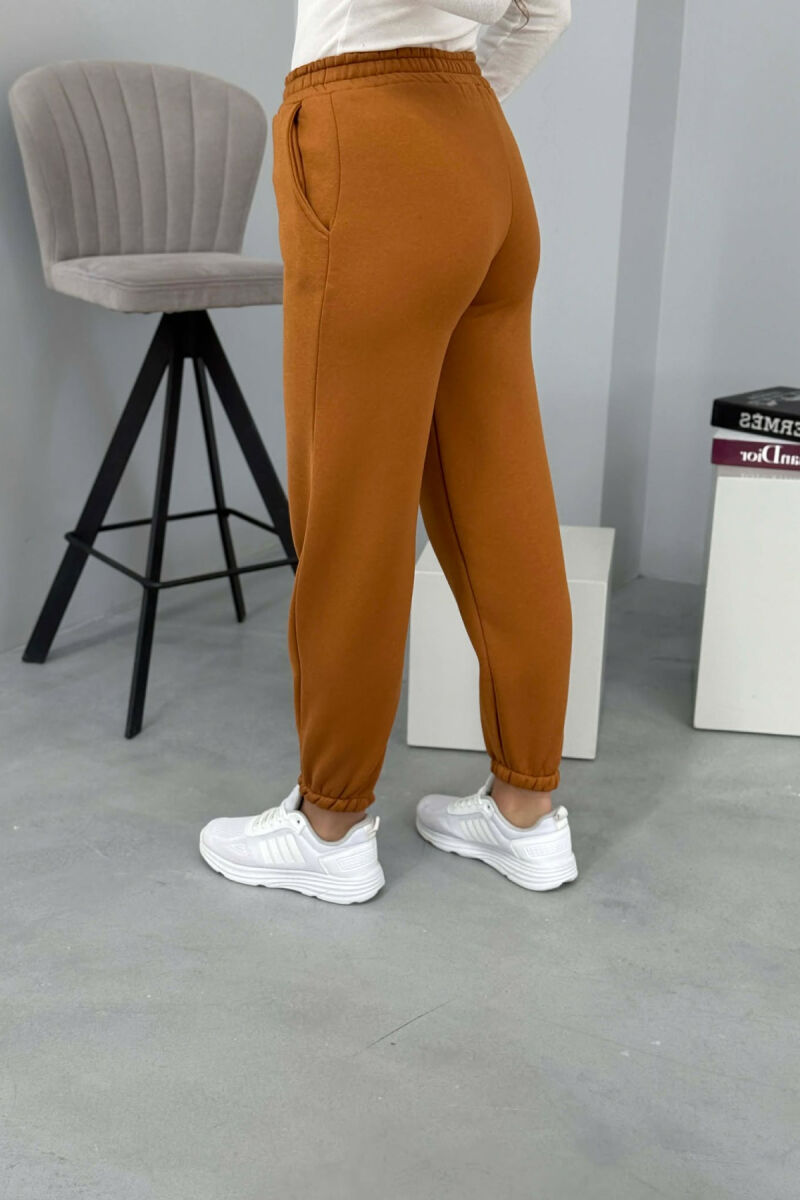 ONE COLOR FLUFFY WOMEN JOGGERS BRICK/TULLE - 3