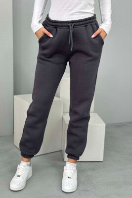 ONE COLOR FLUFFY WOMEN JOGGERS DARK GREY/GEE 