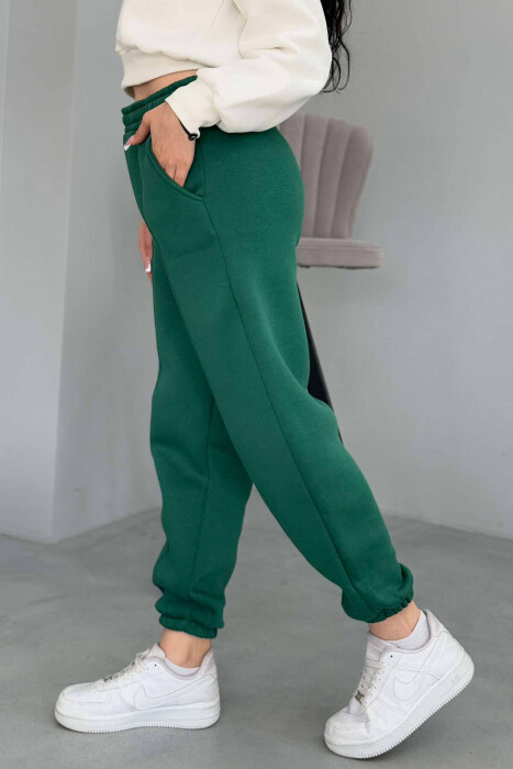 ONE COLOR FLUFFY WOMEN JOGGERS GREEN/JESHILE - 2