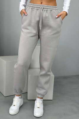 ONE COLOR FLUFFY WOMEN JOGGERS GREY ASH/GRI HIRI 