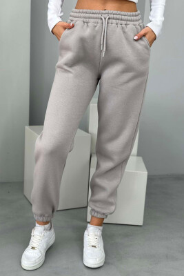 ONE COLOR FLUFFY WOMEN JOGGERS GREY/GRI 