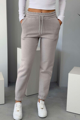 ONE COLOR FLUFFY WOMEN JOGGERS GREY/GRI 