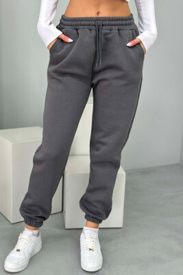 ONE COLOR FLUFFY WOMEN JOGGERS IRON GREY/GRI HEKURI 