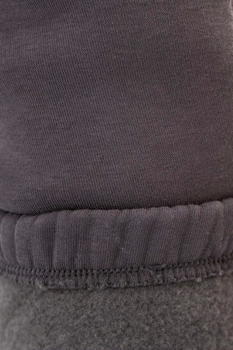 ONE COLOR FLUFFY WOMEN JOGGERS IRON GREY/GRI HEKURI - 4