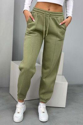 ONE COLOR FLUFFY WOMEN JOGGERS MINT/MENTE 