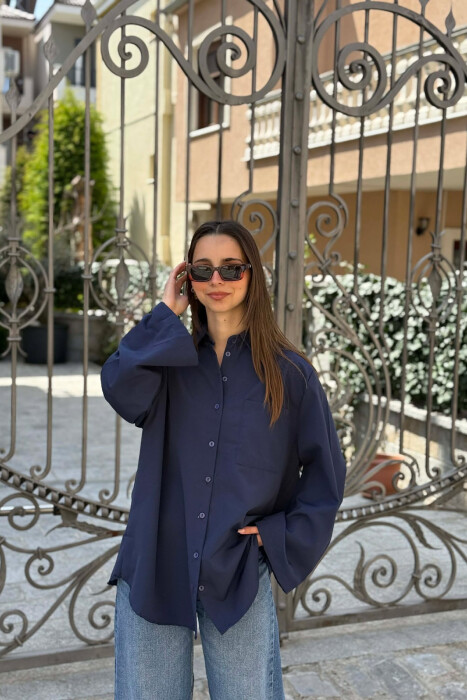 KEMISHE NJE NGJYRESHE PER FEMRA NE NGJYRE BLU - KLAUDIO FASHION