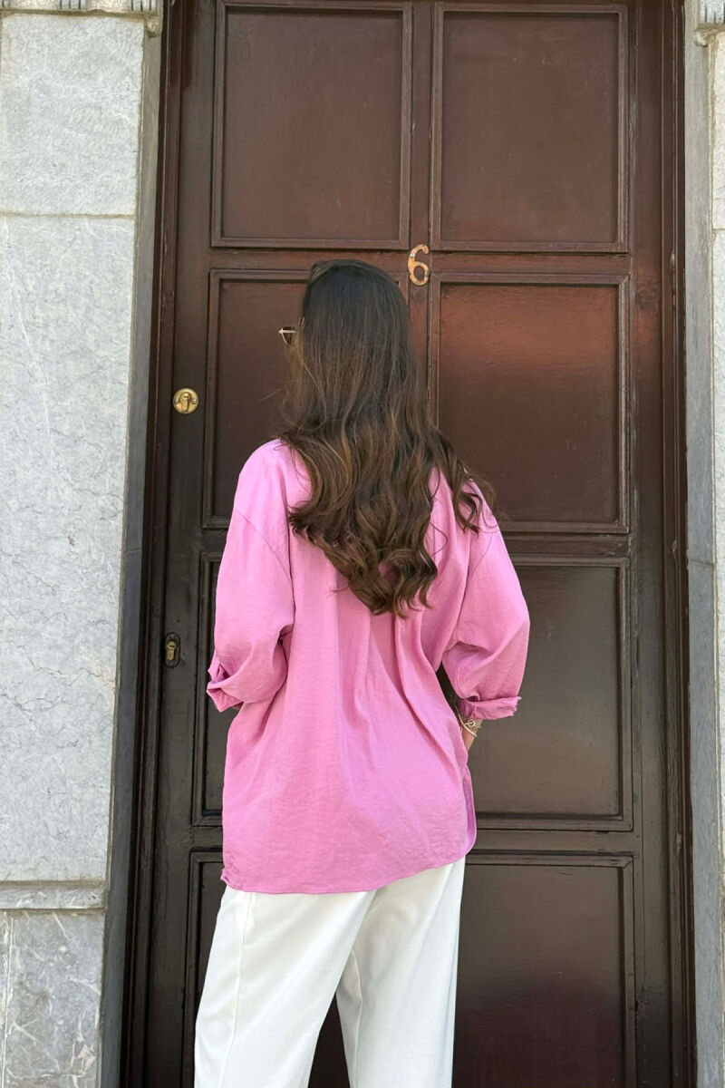 ONE COLOR FRONT POCKET WOMAN SHIRT LIGHT PURPLE/LEZB - 5