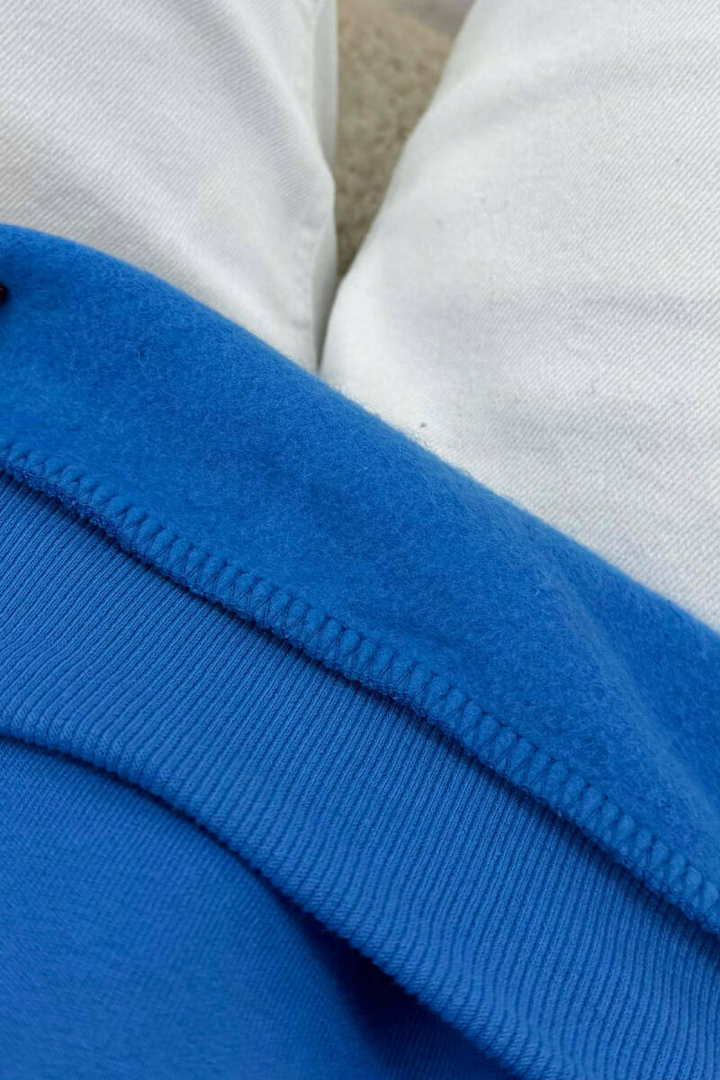 ONE COLOR FRONT PRINTED WOMEN SWEATSHIRT BLUE/BLU - 4