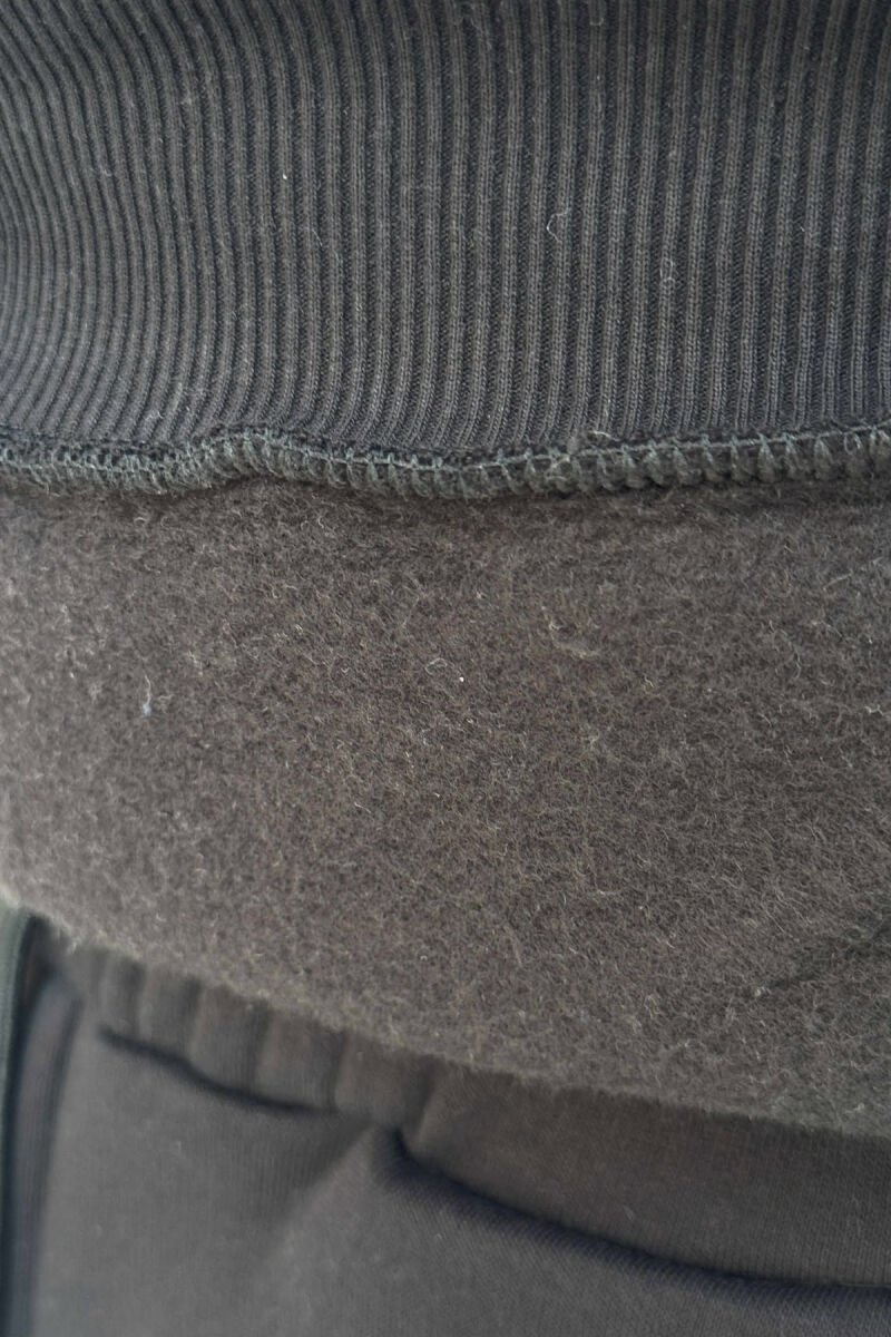 ONE COLOR FRONT WRITTINGS HOODIE+JOGGERS MEN SET BLACK/ E ZEZE - 3