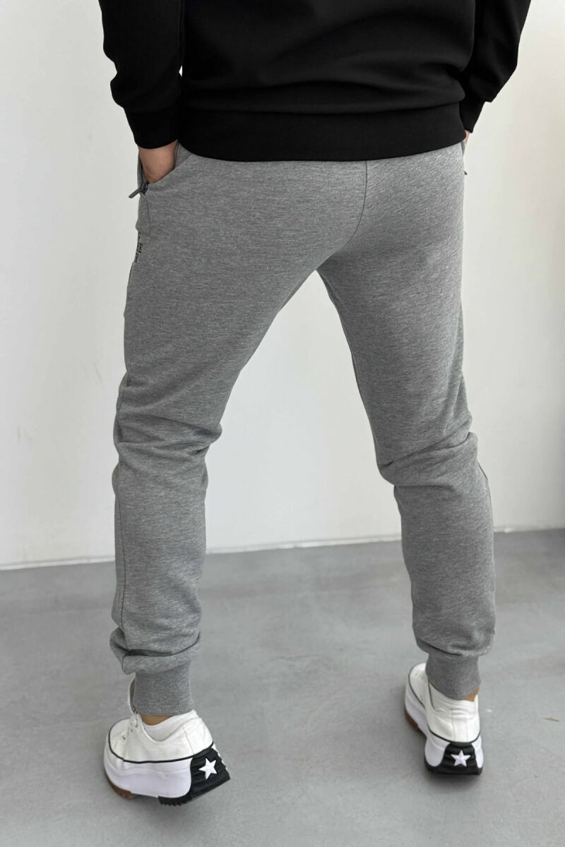 ONE COLOR FRONT WRITTINGS MEN JOGGERS GREY/GRI - 2