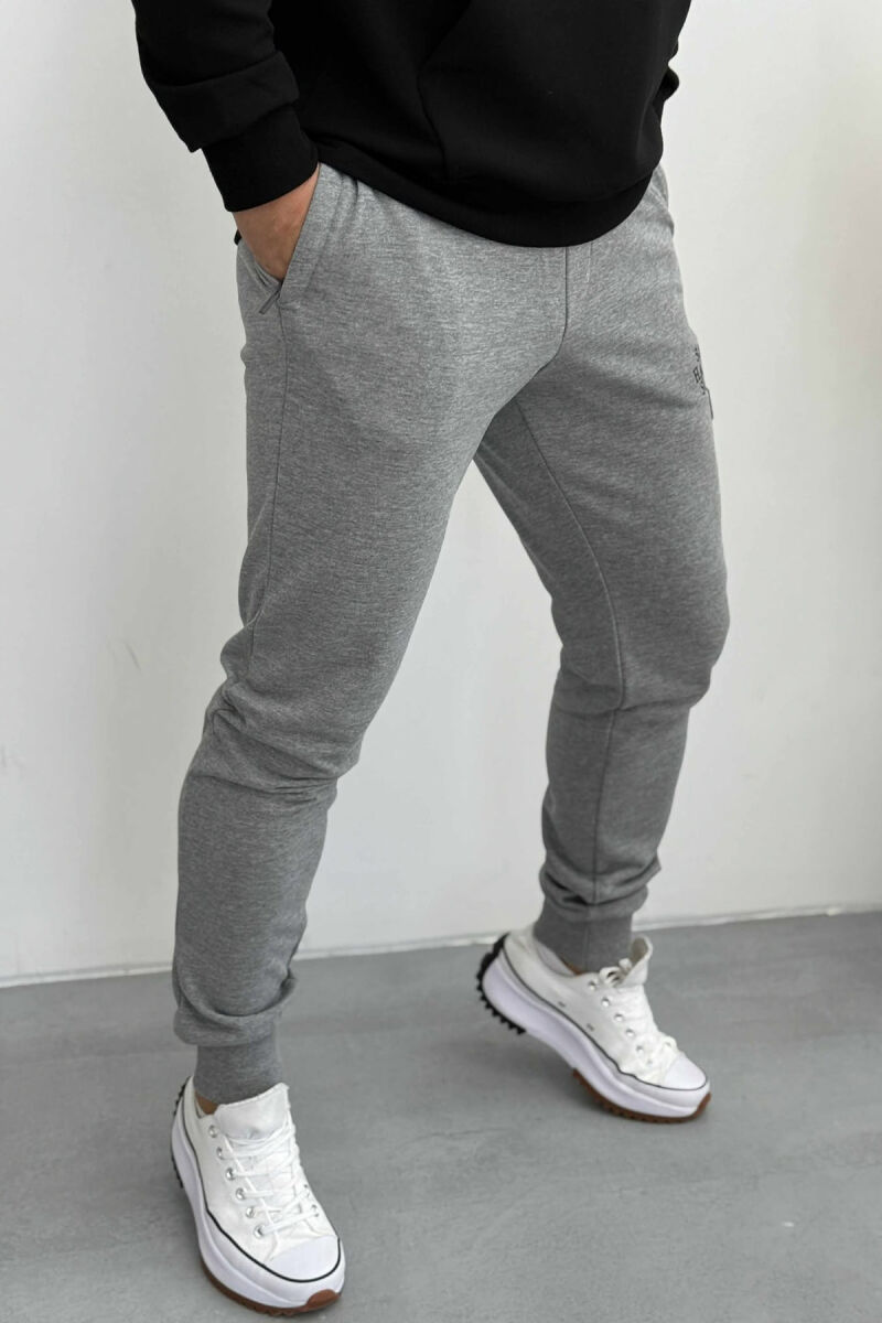 ONE COLOR FRONT WRITTINGS MEN JOGGERS GREY/GRI - 3