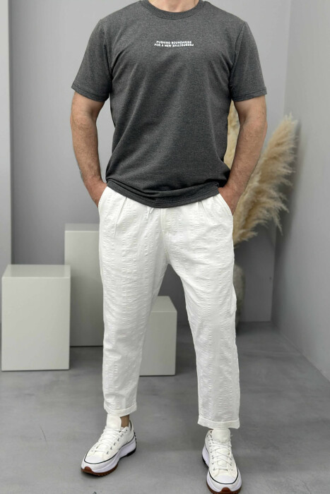 ONE COLOR FRONT WRITTINGS MEN T-SHIRT GREY/GRI - 2