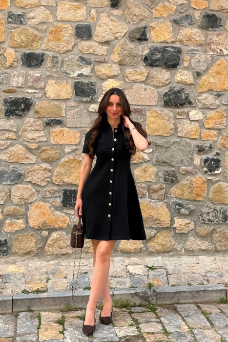 FUSTAN ME MENGE TE SHKURTA PER FEMRA NE NGJYRE TE ZEZE - KLAUDIO FASHION